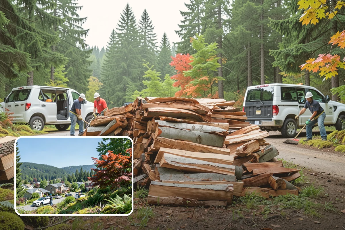 Palletized Firewood in Index, Snohomish County, WA - Clean, organized wood kept off wet ground