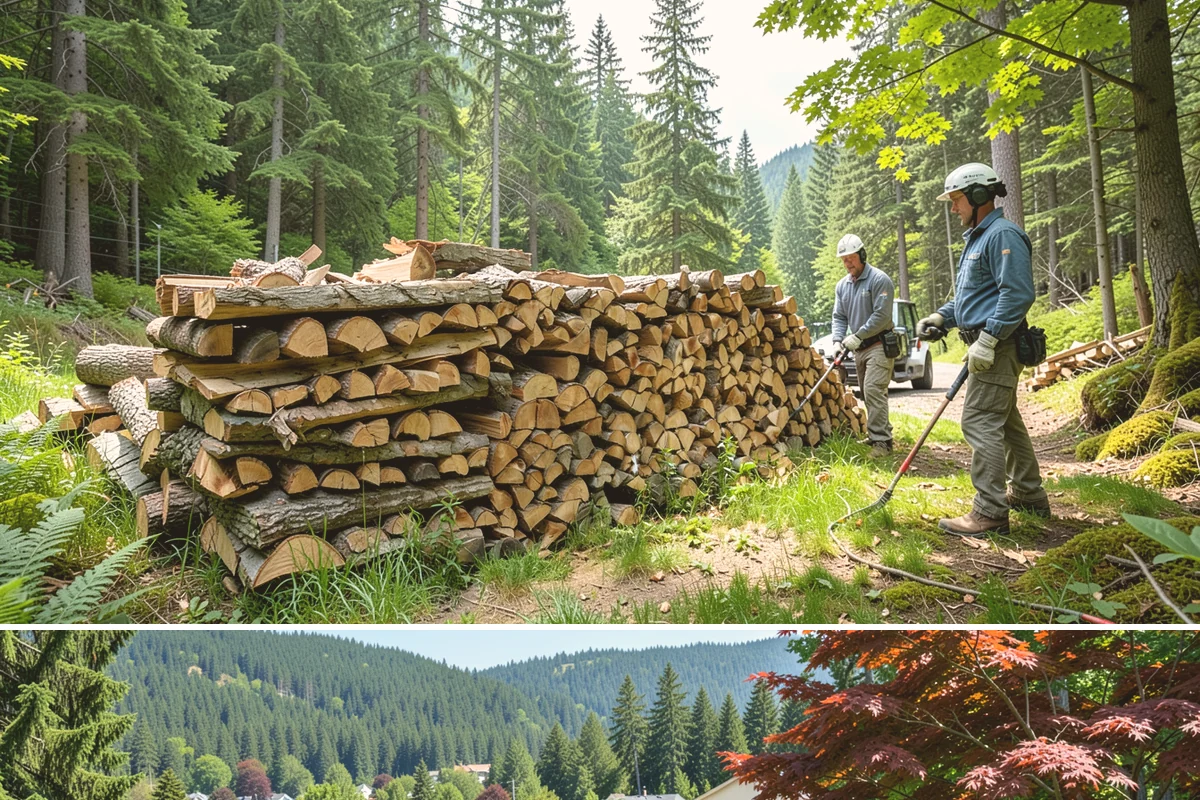 Palletized Firewood in Index, Snohomish County, WA - Palletized orders are popular ahead of fall and winter when clean bulk storage matters most.