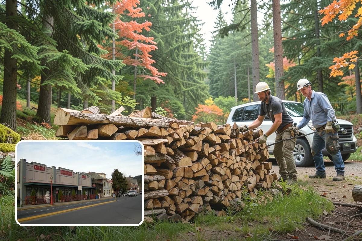 Palletized Firewood in Issaquah, King County, WA - Clean, organized wood kept off wet ground