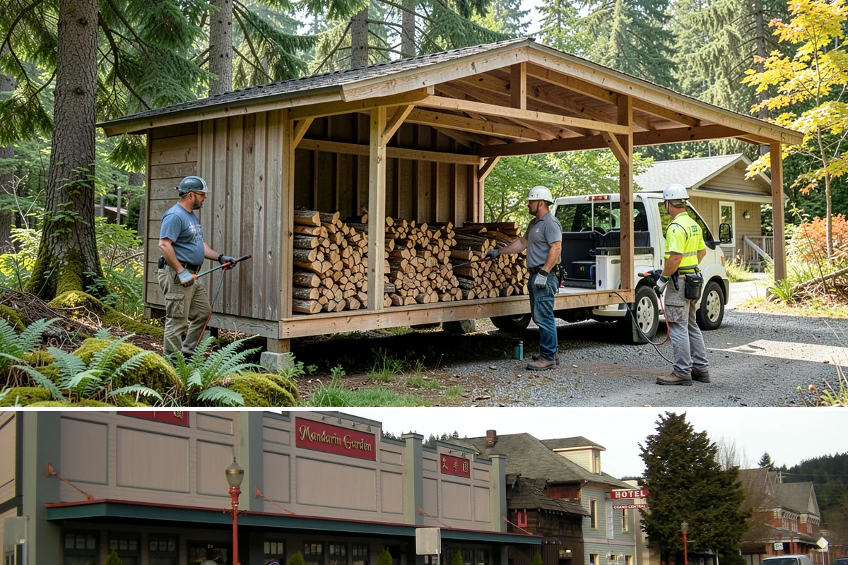 Palletized Firewood in Issaquah, King County, WA - Palletized orders are popular ahead of fall and winter when clean bulk storage matters most.