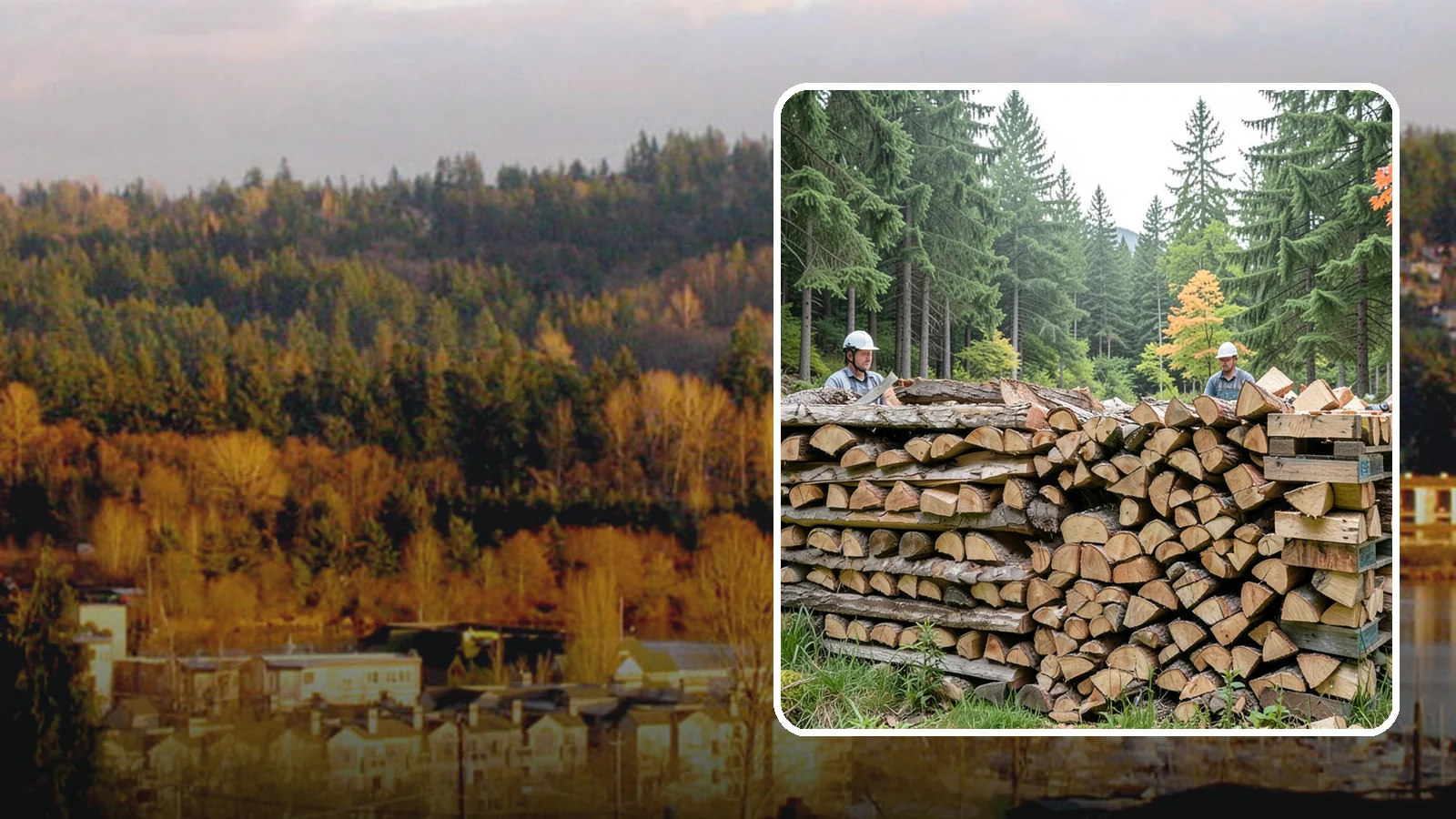 Palletized Firewood in Kenmore, King County, WA - Firewood stacked and secured on pallets for clean handling, easy storage, and forklift transfer.