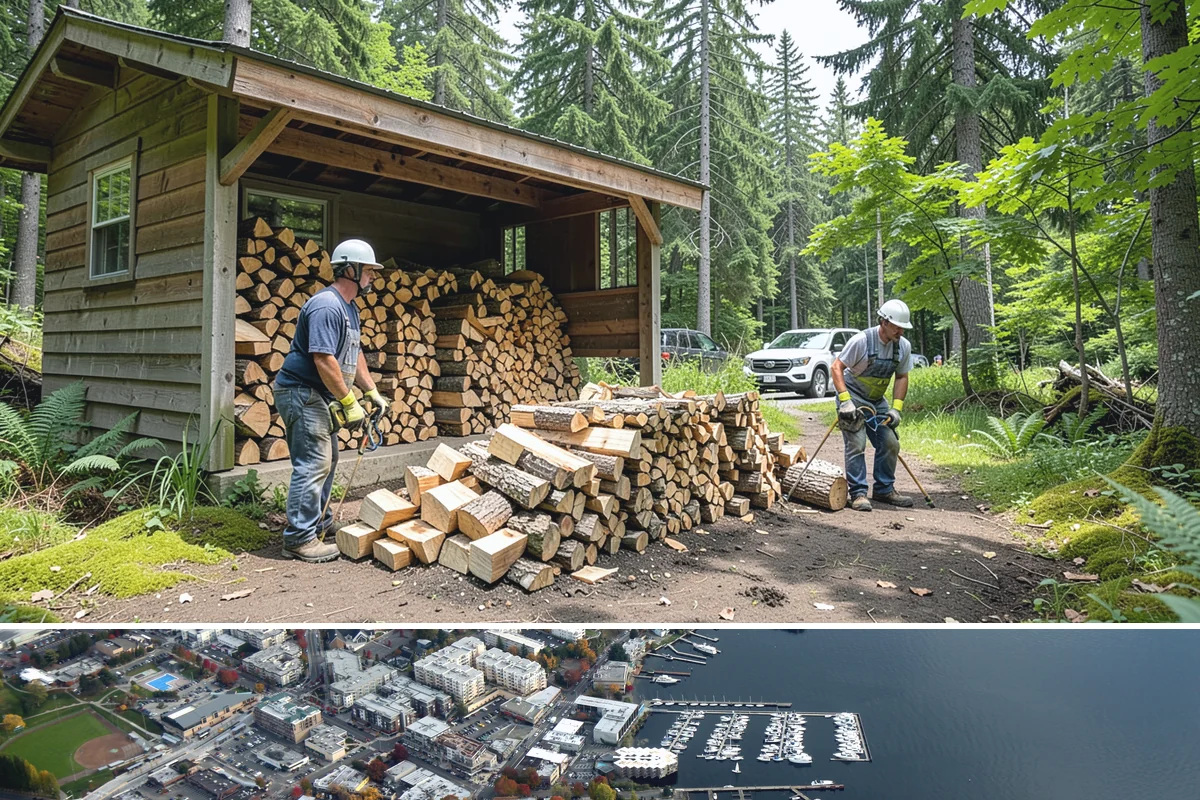 Palletized Firewood in Kirkland, King County, WA - Palletized orders are popular ahead of fall and winter when clean bulk storage matters most.