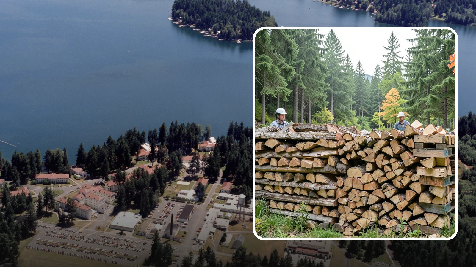 Palletized Firewood in Lakewood, Pierce County, WA - Firewood stacked and secured on pallets for clean handling, easy storage, and forklift transfer.