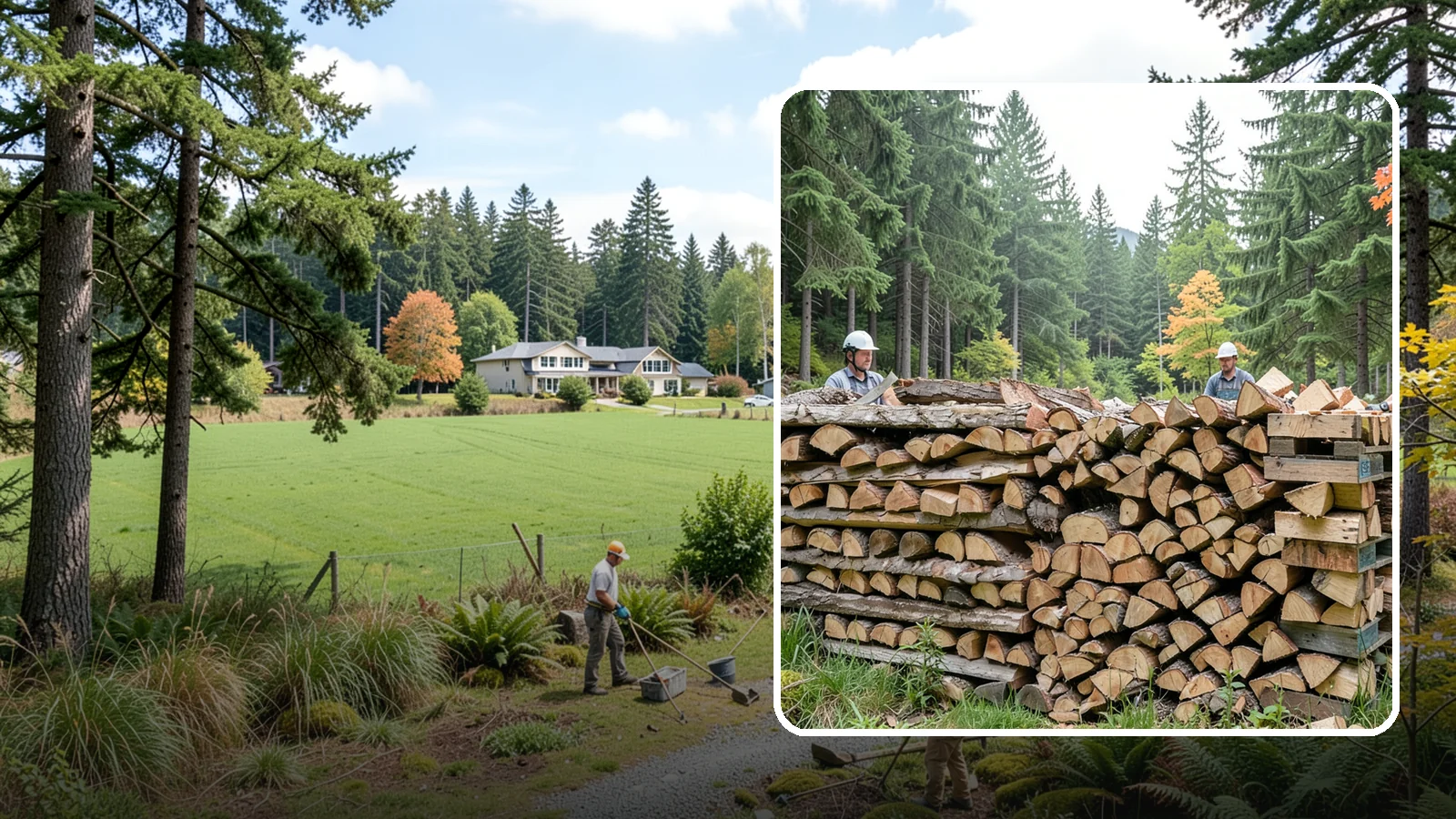 Palletized Firewood in Lyman, WA - Firewood stacked and secured on pallets for clean handling, easy storage, and forklift transfer.