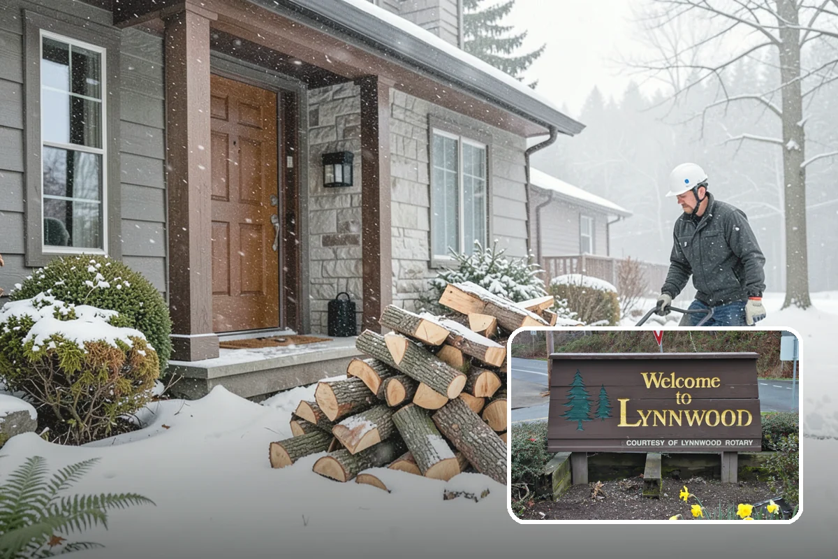 Palletized Firewood in Lynnwood, Snohomish County, WA - Clean, organized wood kept off wet ground