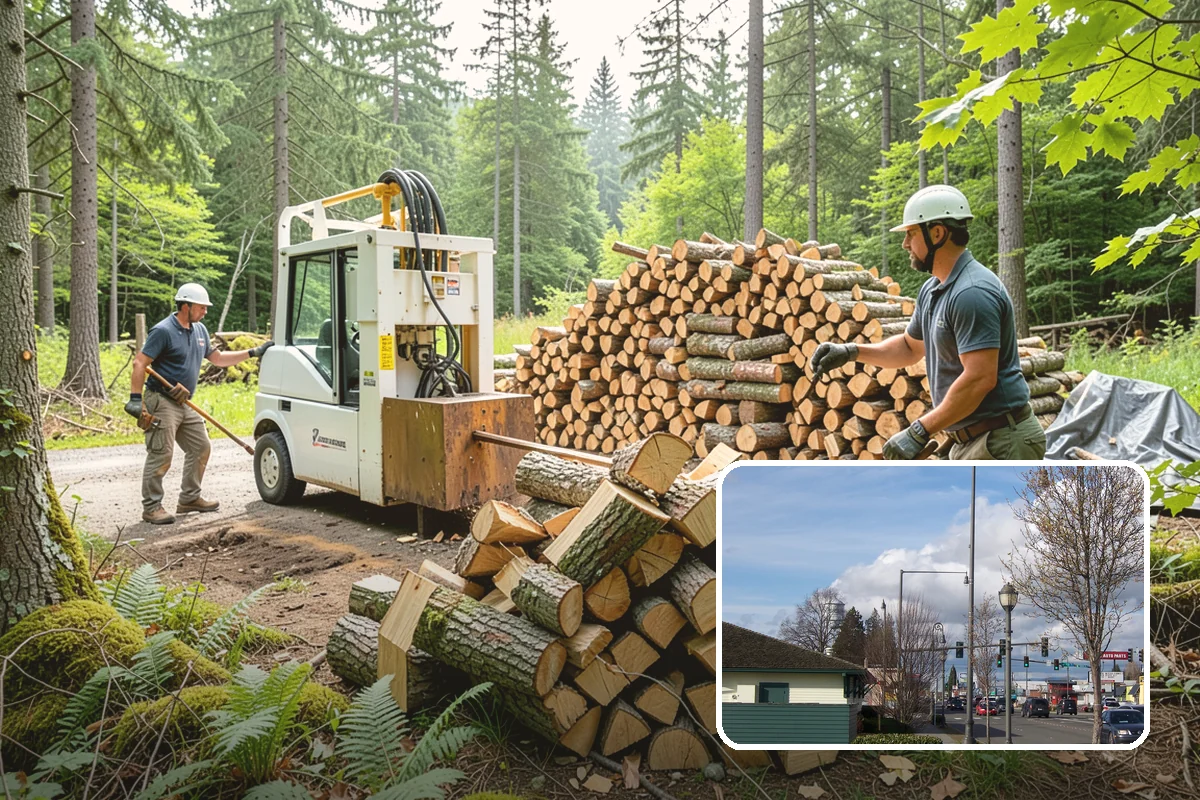 Palletized Firewood in Marysville, Snohomish County, WA - Clean, organized wood kept off wet ground