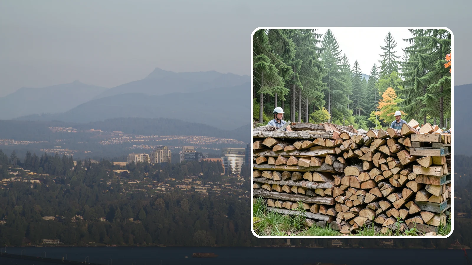 Palletized Firewood in Medina, King County, WA - Firewood stacked and secured on pallets for clean handling, easy storage, and forklift transfer.