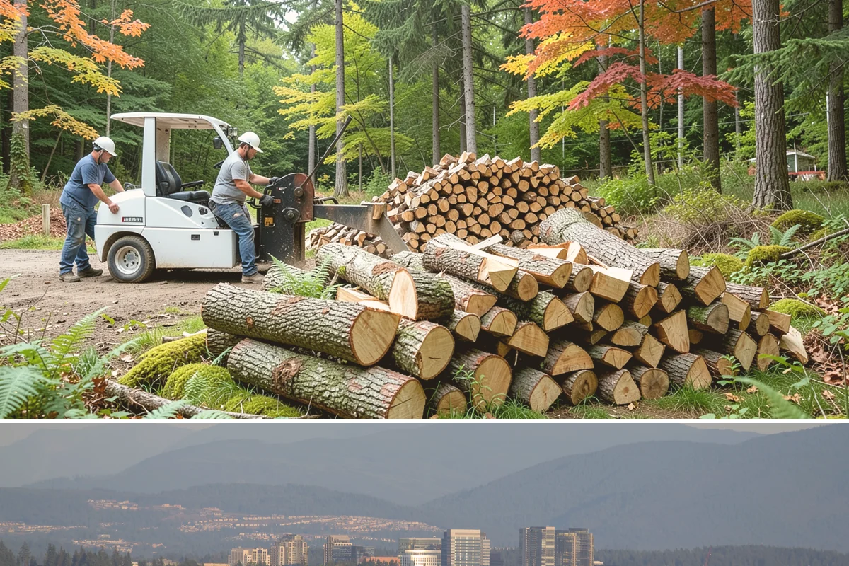 Palletized Firewood in Medina, King County, WA - Palletized orders are popular ahead of fall and winter when clean bulk storage matters most.