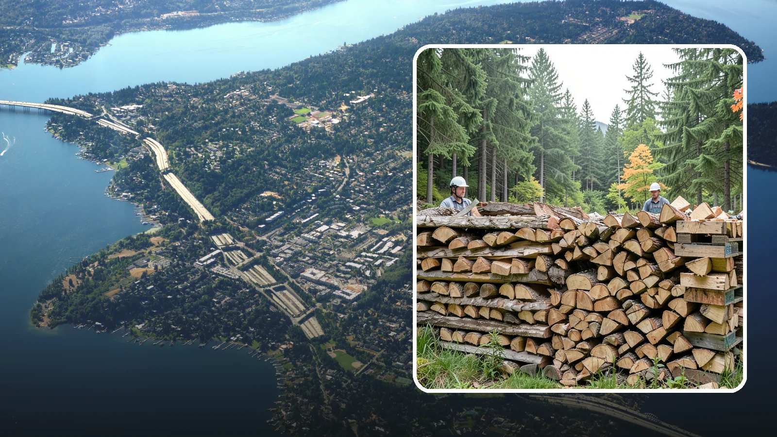 Palletized Firewood in Mercer Island, King County, WA - Firewood stacked and secured on pallets for clean handling, easy storage, and forklift transfer.