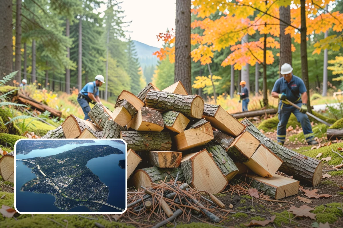 Palletized Firewood in Mercer Island, King County, WA - Clean, organized wood kept off wet ground