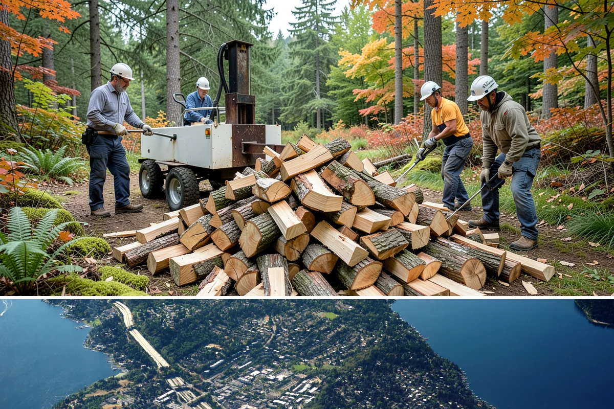 Palletized Firewood in Mercer Island, King County, WA - Palletized orders are popular ahead of fall and winter when clean bulk storage matters most.