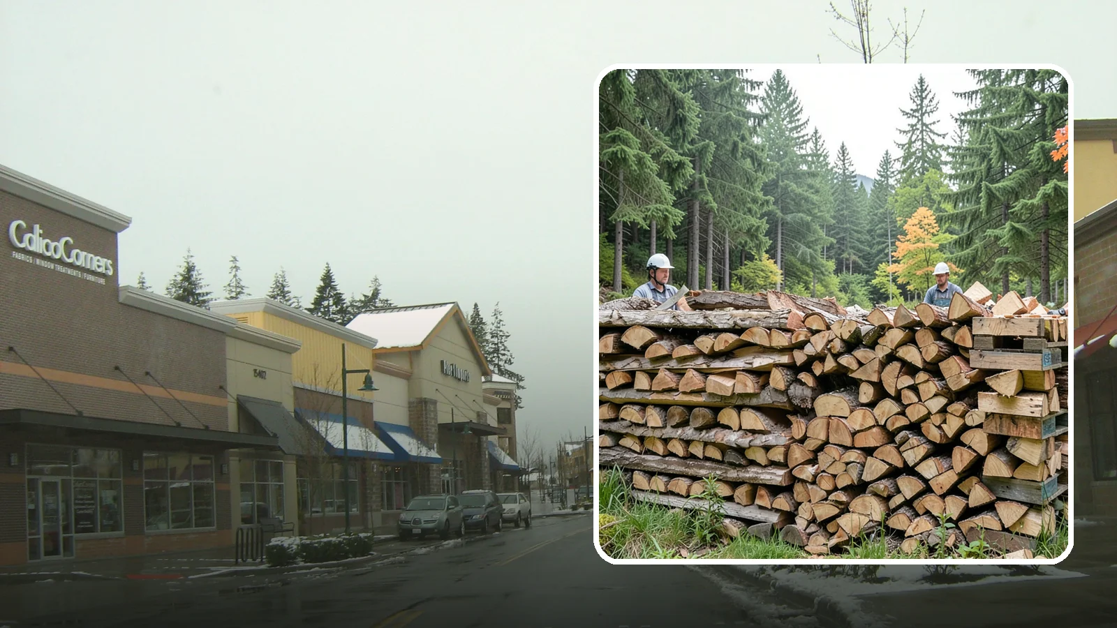 Palletized Firewood in Mill Creek, Snohomish County, WA - Firewood stacked and secured on pallets for clean handling, easy storage, and forklift transfer.