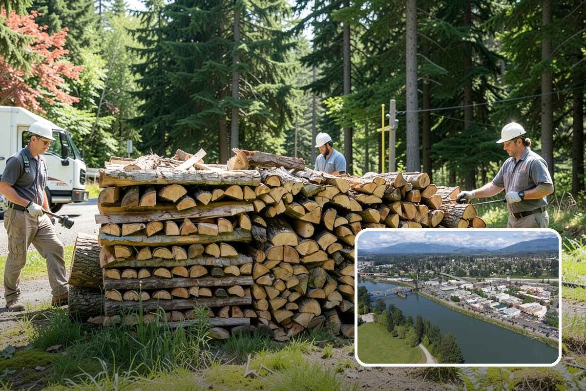 Palletized Firewood in Mount Vernon, Skagit County, WA - Clean, organized wood kept off wet ground