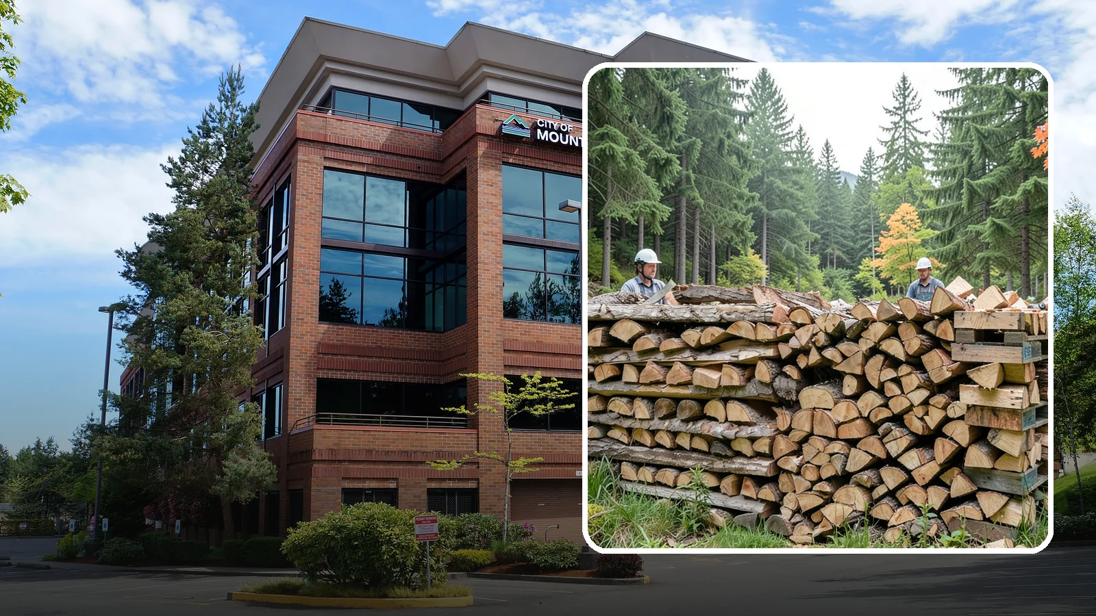 Palletized Firewood in Mountlake Terrace, Snohomish County, WA - Firewood stacked and secured on pallets for clean handling, easy storage, and forklift transfer.