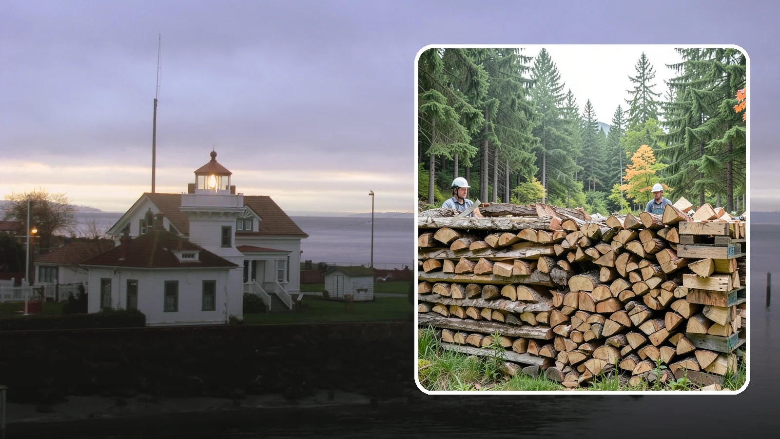 Palletized Firewood in Mukilteo, Snohomish County, WA - Firewood stacked and secured on pallets for clean handling, easy storage, and forklift transfer.