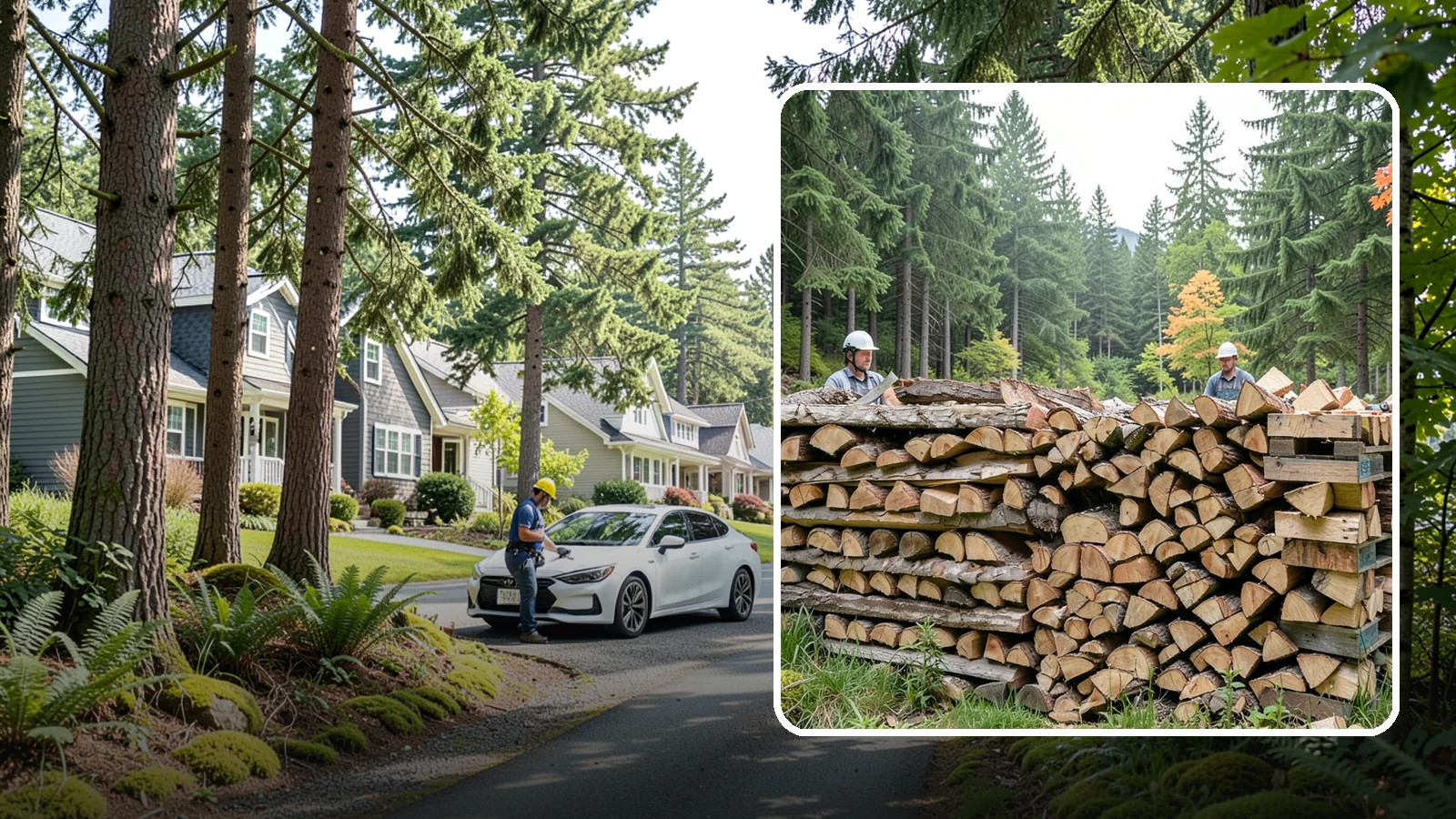 Palletized Firewood in Normandy Park, King County, WA - Firewood stacked and secured on pallets for clean handling, easy storage, and forklift transfer.