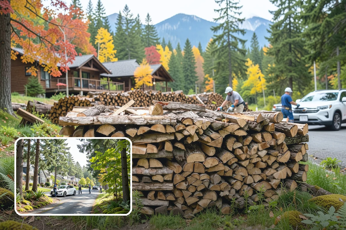 Palletized Firewood in Normandy Park, King County, WA - Clean, organized wood kept off wet ground