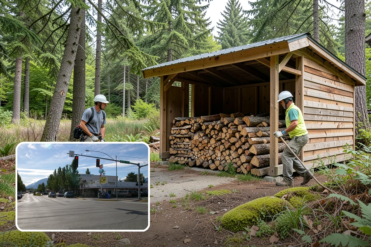 Palletized Firewood in North Bend, King County, WA - Clean, organized wood kept off wet ground