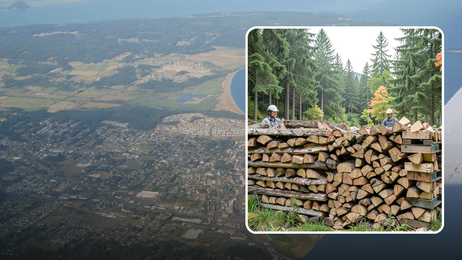 Palletized Firewood in Oak Harbor, Island County, WA - Firewood stacked and secured on pallets for clean handling, easy storage, and forklift transfer.