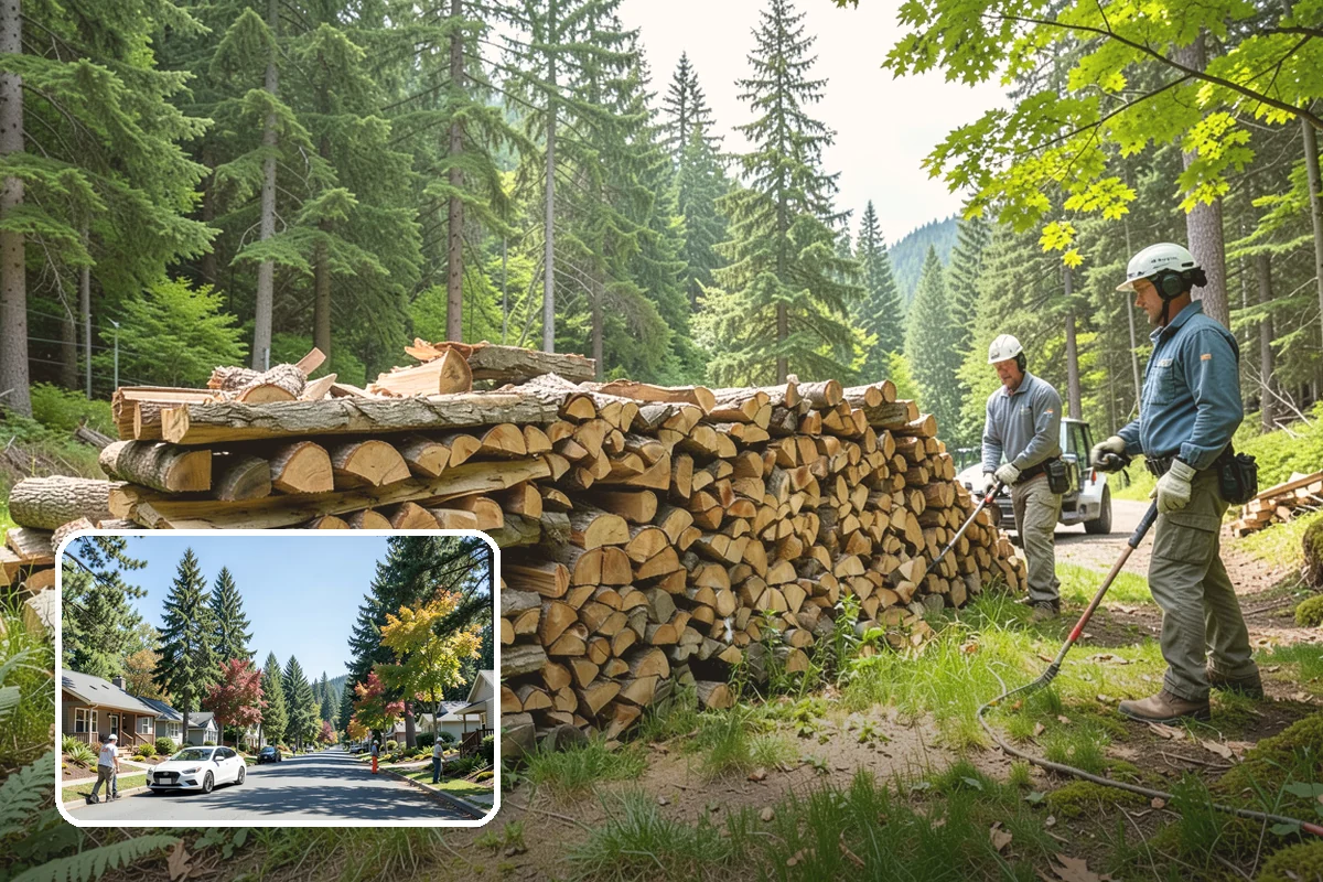 Palletized Firewood in Orting, Pierce County, WA - Clean, organized wood kept off wet ground