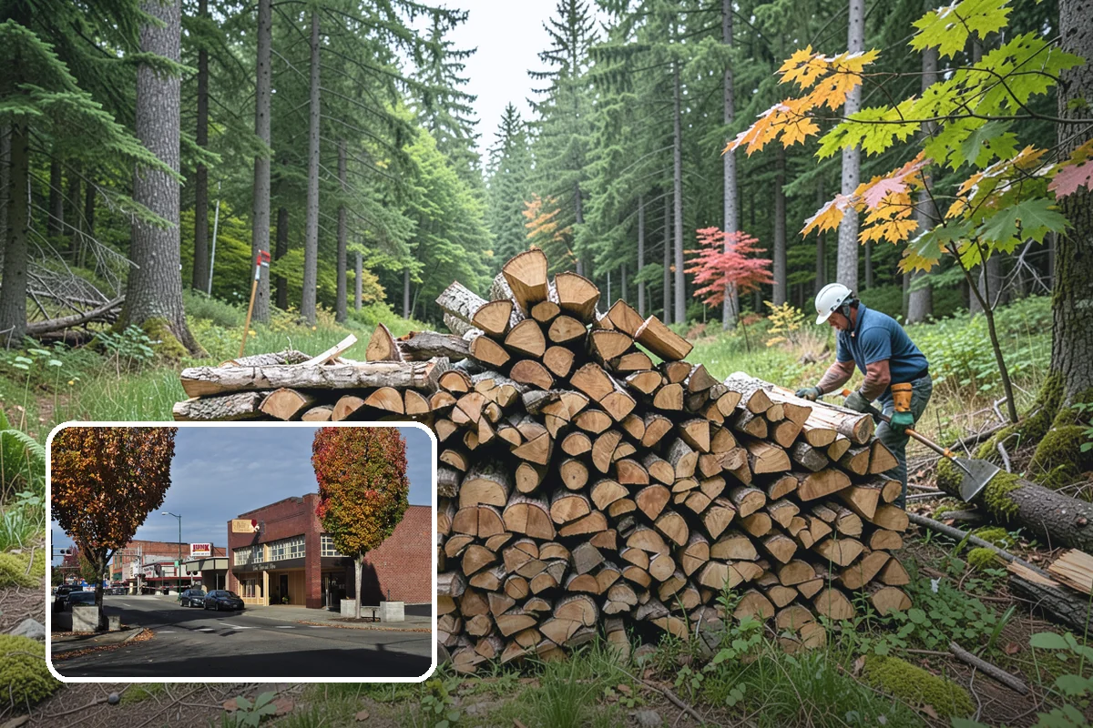 Palletized Firewood in Puyallup, Pierce County, WA - Clean, organized wood kept off wet ground