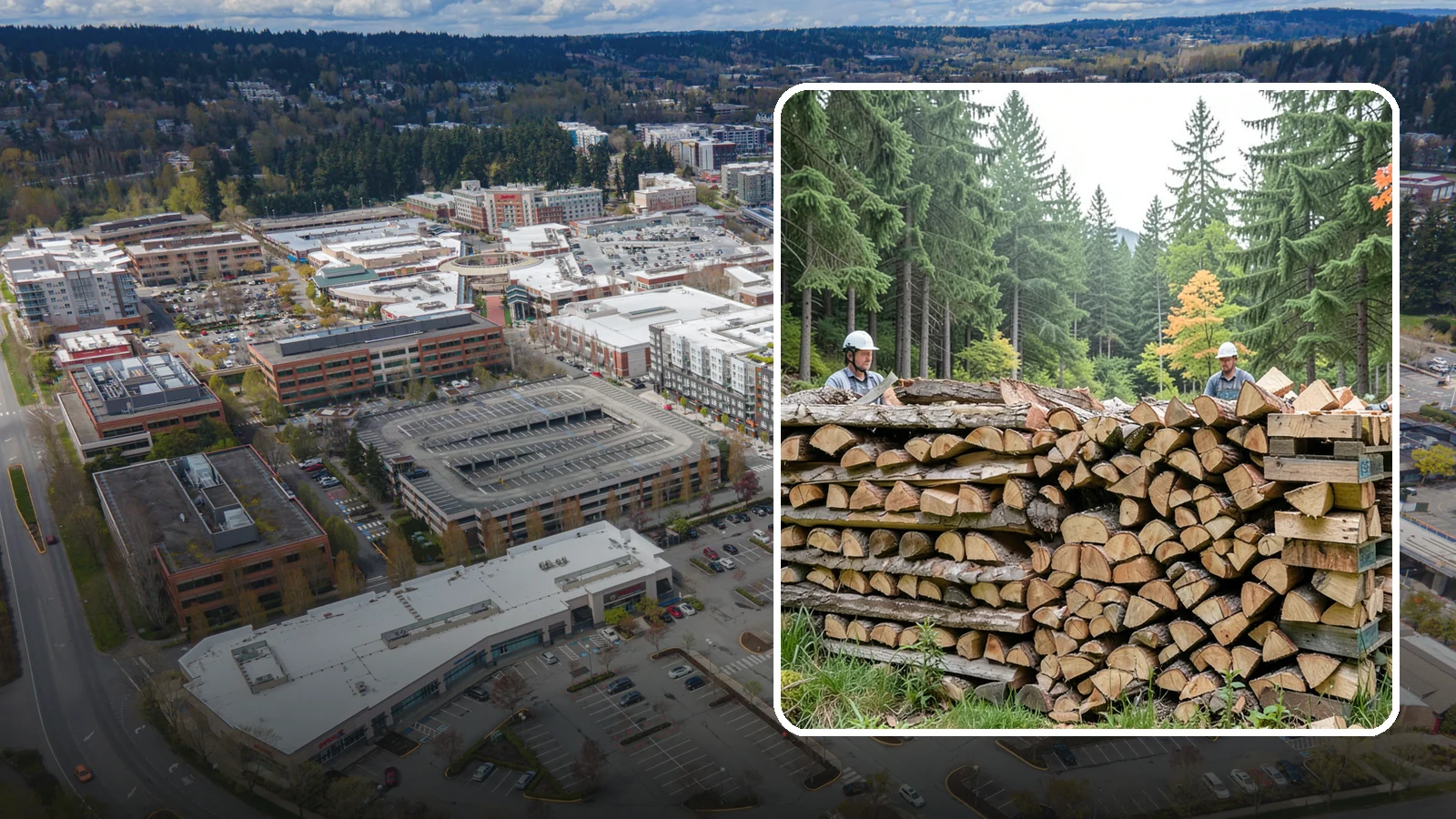 Palletized Firewood in Redmond, King County, WA - Firewood stacked and secured on pallets for clean handling, easy storage, and forklift transfer.