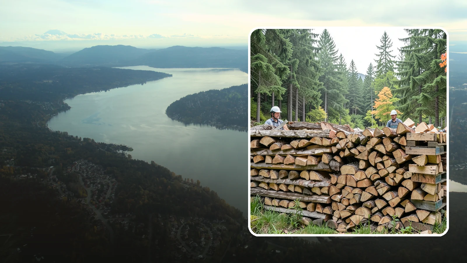 Palletized Firewood in Sammamish, King County, WA - Firewood stacked and secured on pallets for clean handling, easy storage, and forklift transfer.