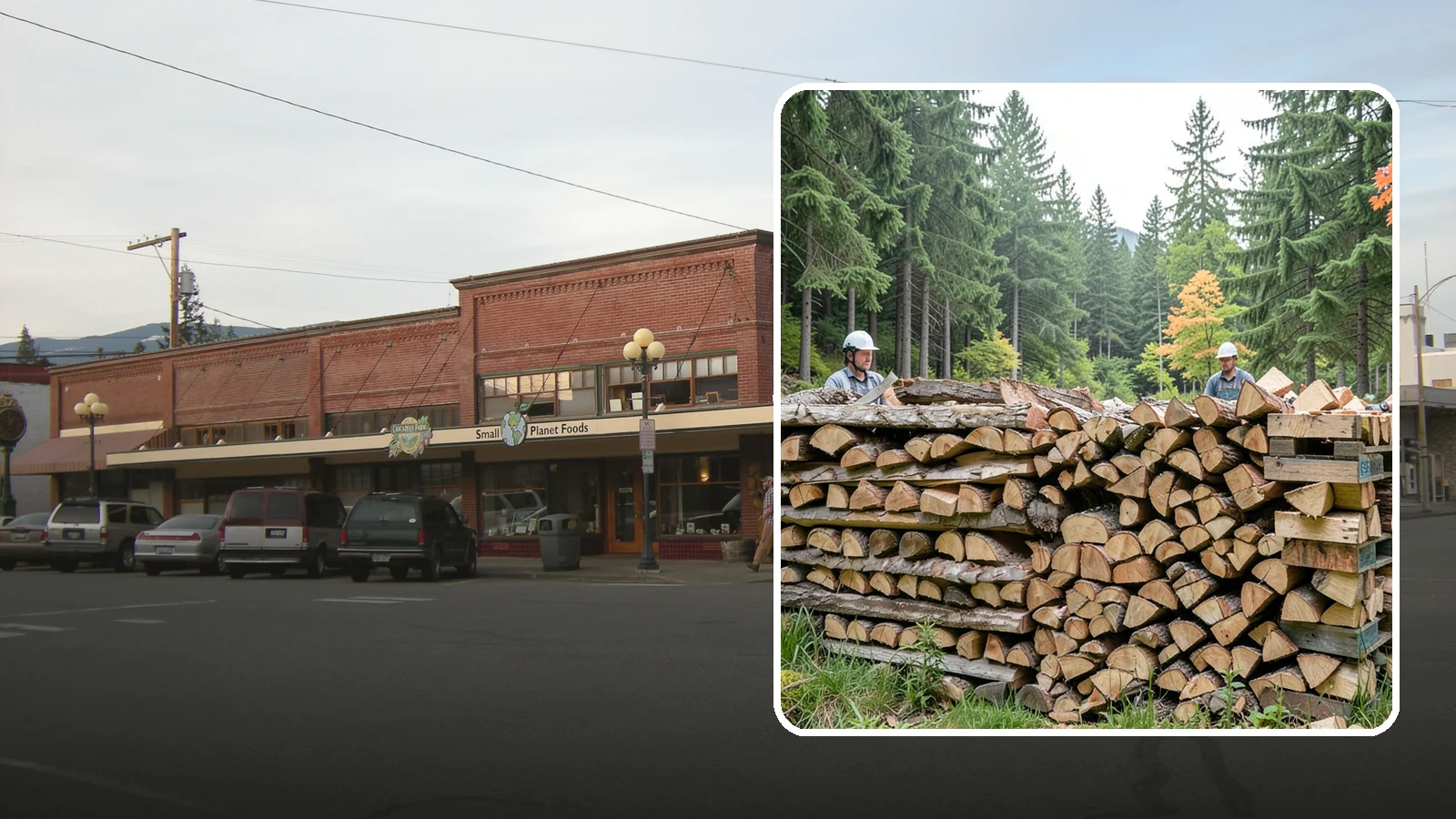 Palletized Firewood in Sedro-Woolley, Skagit County, WA - Firewood stacked and secured on pallets for clean handling, easy storage, and forklift transfer.