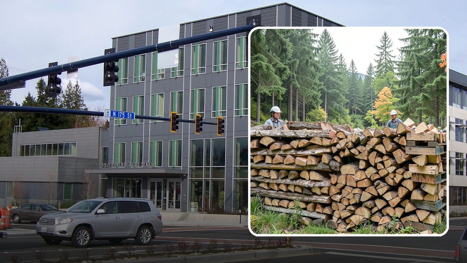 Palletized Firewood in Shoreline, King County, WA - Firewood stacked and secured on pallets for clean handling, easy storage, and forklift transfer.