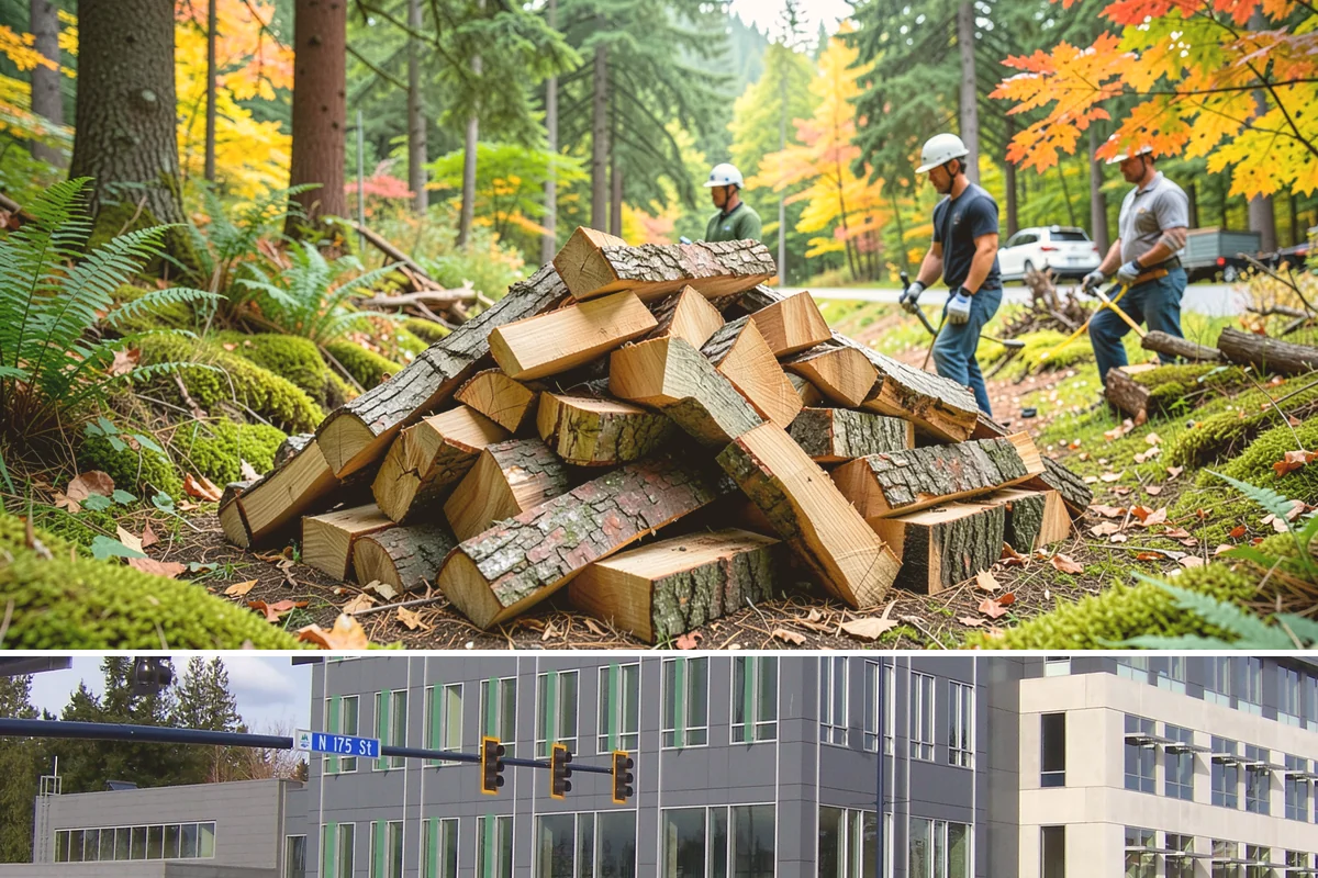 Palletized Firewood in Shoreline, King County, WA - Palletized orders are popular ahead of fall and winter when clean bulk storage matters most.