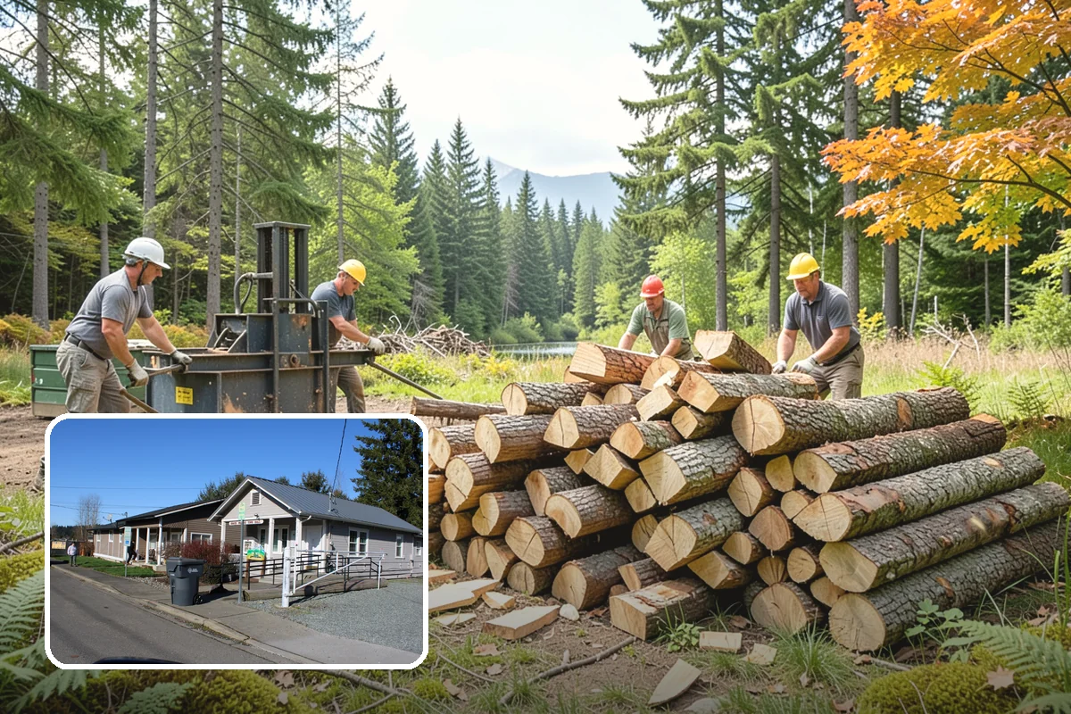 Palletized Firewood in South Prairie, Pierce County, WA - Clean, organized wood kept off wet ground
