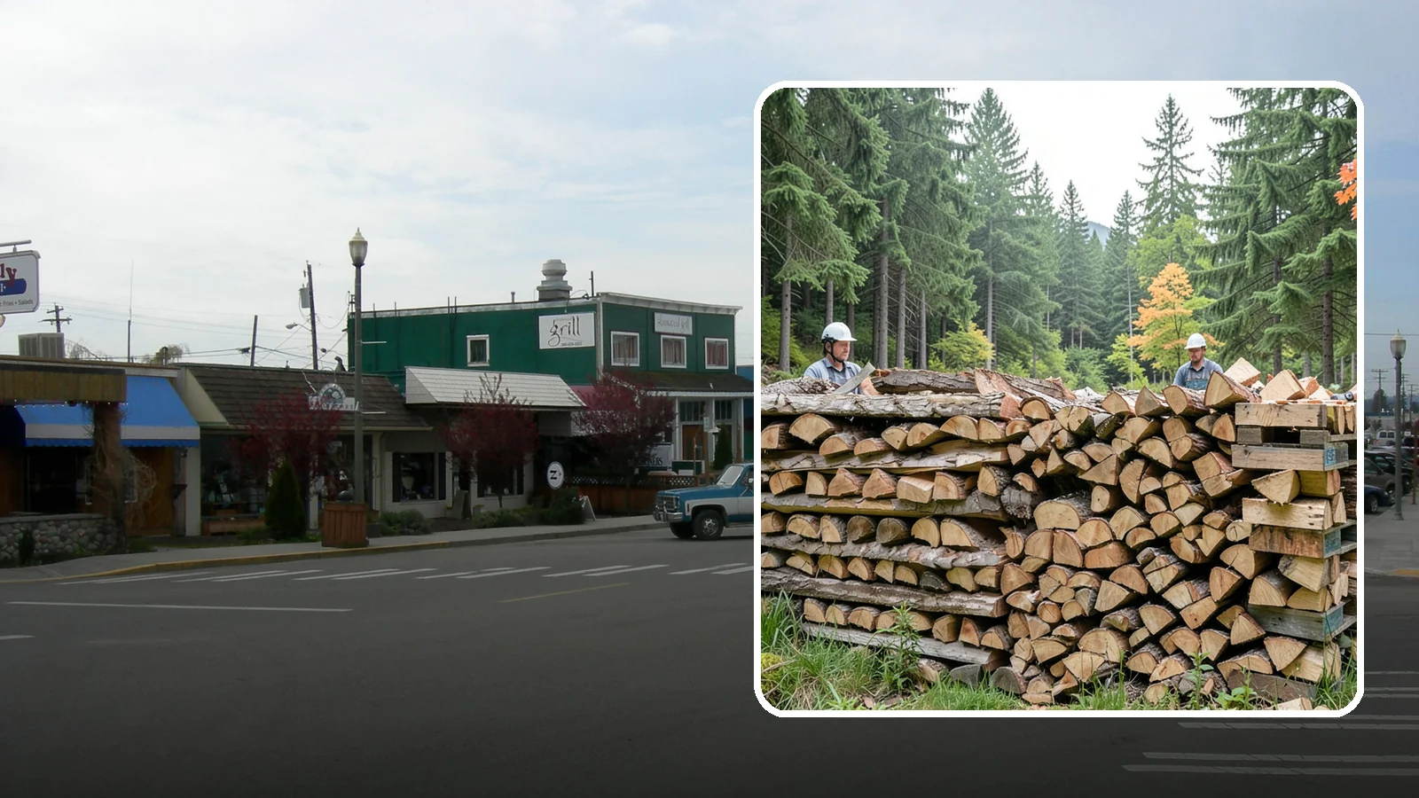 Palletized Firewood in Stanwood, Snohomish County, WA - Firewood stacked and secured on pallets for clean handling, easy storage, and forklift transfer.
