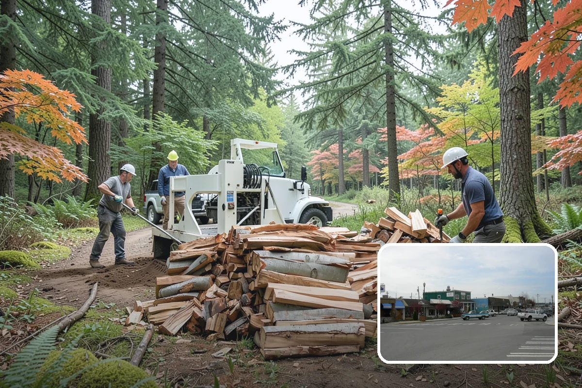 Palletized Firewood in Stanwood, Snohomish County, WA - Clean, organized wood kept off wet ground