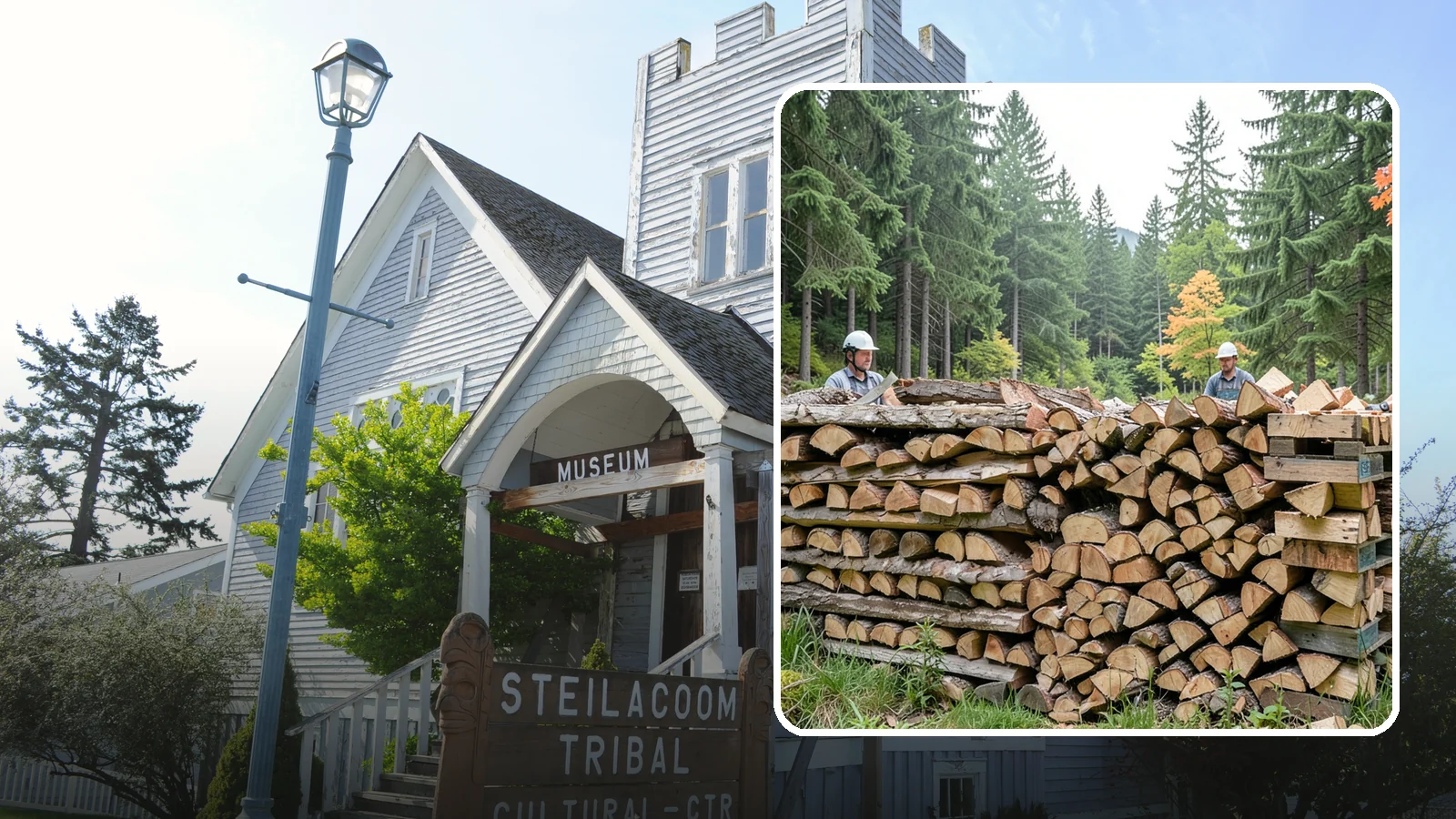 Palletized Firewood in Steilacoom, Pierce County, WA - Firewood stacked and secured on pallets for clean handling, easy storage, and forklift transfer.