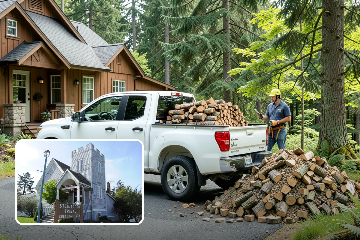 Palletized Firewood in Steilacoom, Pierce County, WA - Clean, organized wood kept off wet ground