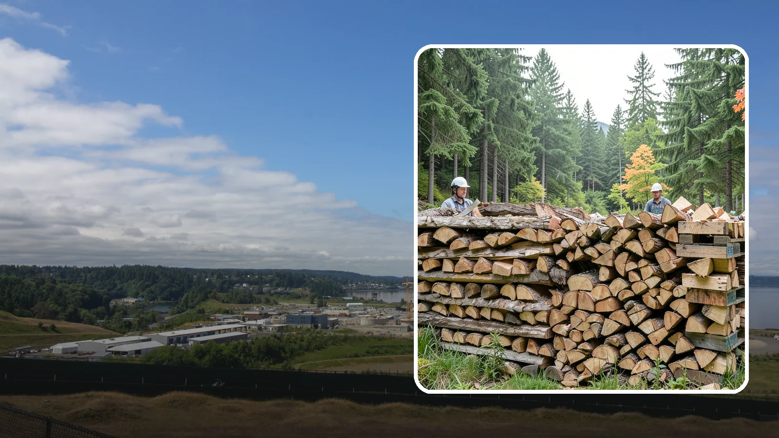 Palletized Firewood in University Place, Pierce County, WA - Firewood stacked and secured on pallets for clean handling, easy storage, and forklift transfer.