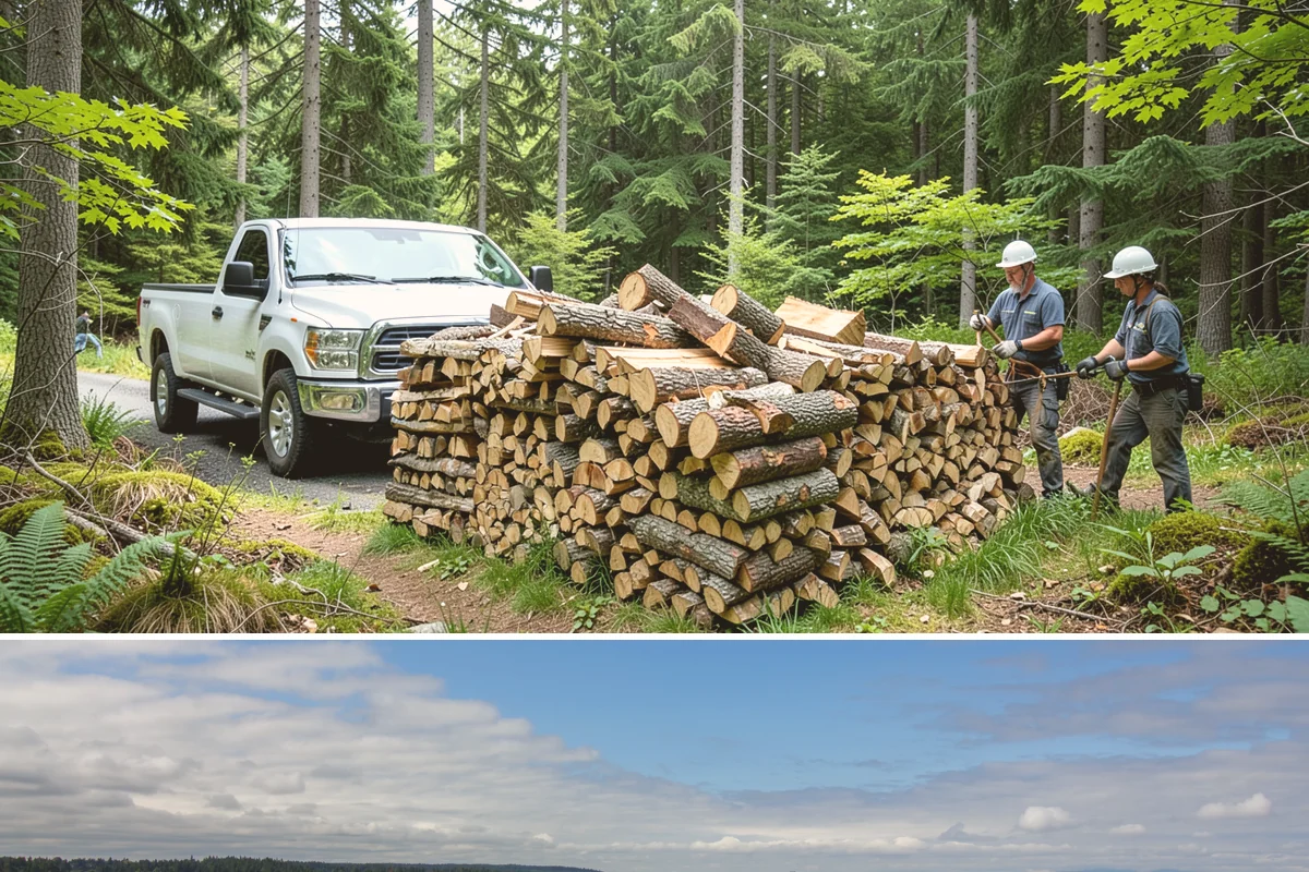 Palletized Firewood in University Place, Pierce County, WA - Palletized orders are popular ahead of fall and winter when clean bulk storage matters most.