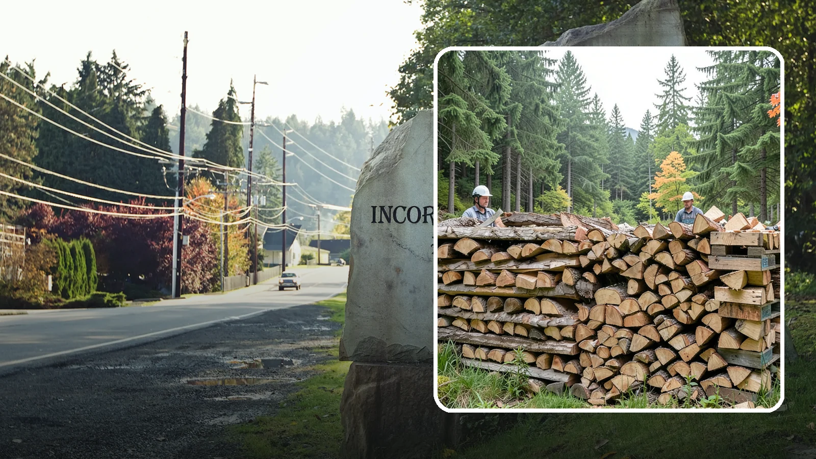 Palletized Firewood in Wilkeson, Pierce County, WA - Firewood stacked and secured on pallets for clean handling, easy storage, and forklift transfer.