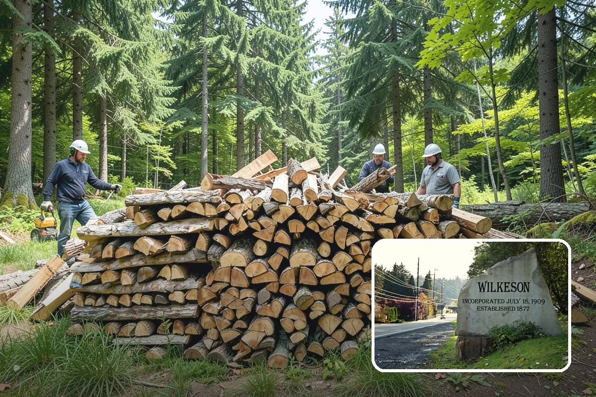 Palletized Firewood in Wilkeson, Pierce County, WA - Clean, organized wood kept off wet ground