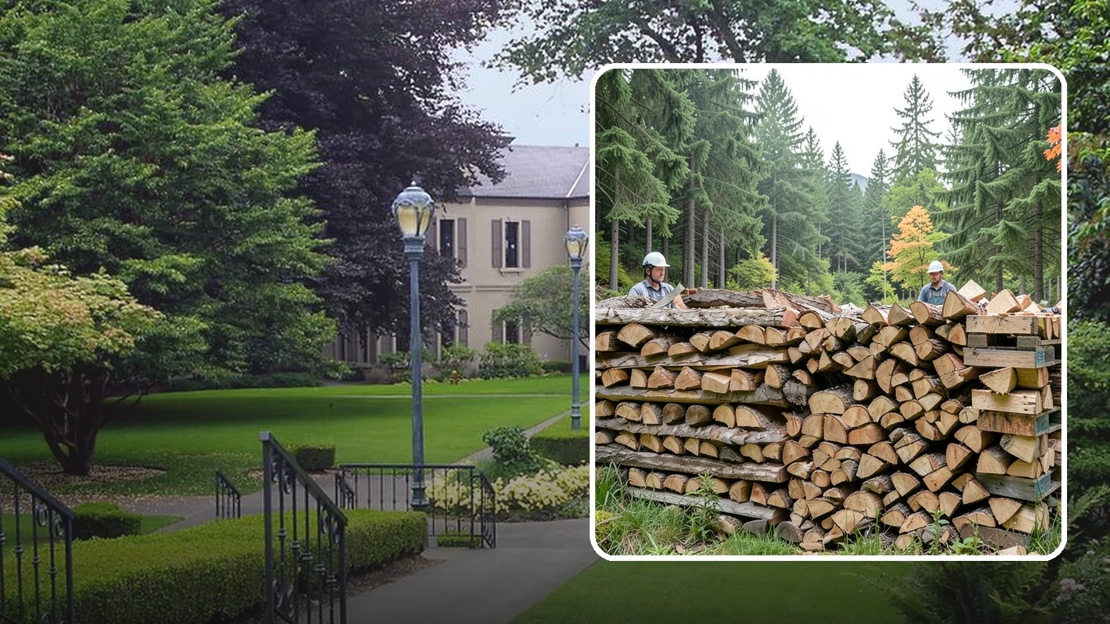Palletized Firewood in Woodinville, King County, WA - Firewood stacked and secured on pallets for clean handling, easy storage, and forklift transfer.