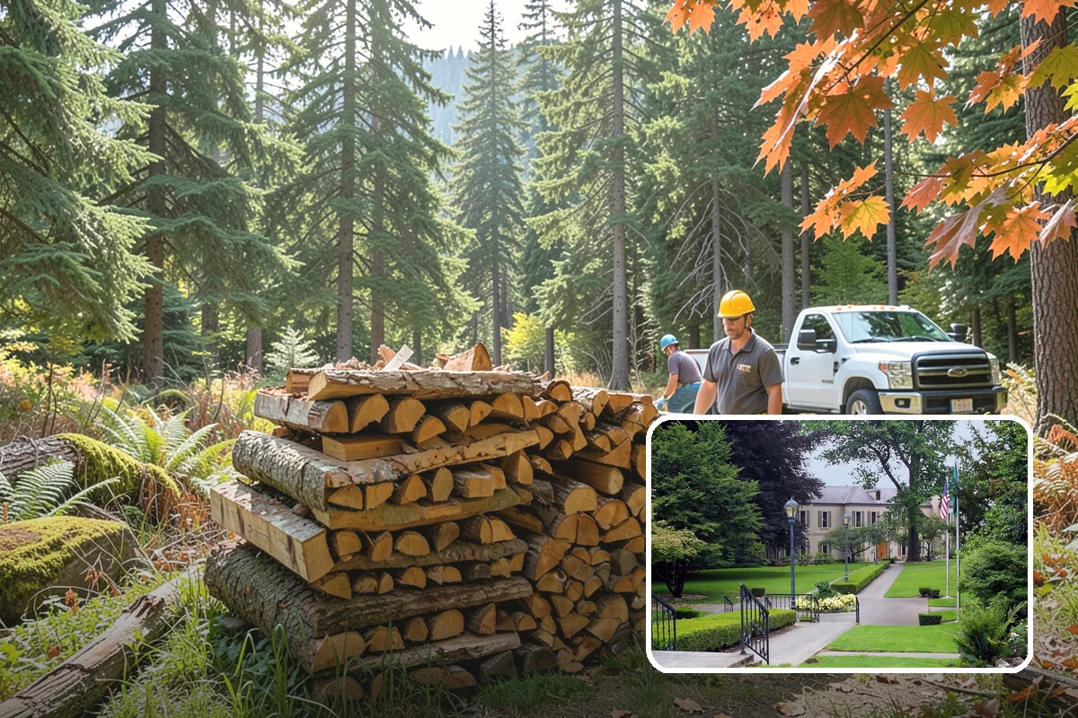 Palletized Firewood in Woodinville, King County, WA - Clean, organized wood kept off wet ground