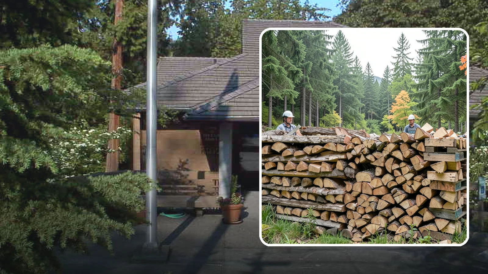 Palletized Firewood in Yarrow Point, King County, WA - Firewood stacked and secured on pallets for clean handling, easy storage, and forklift transfer.