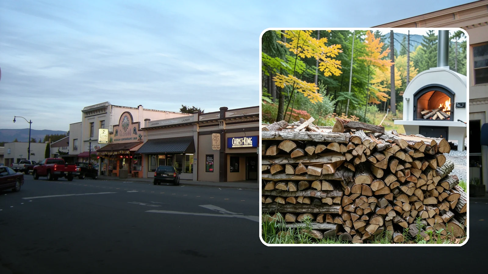 Pizza Oven Firewood in Burlington, Skagit County, WA - Firewood cut short and split thin to fit compact pizza oven chambers and reach cooking heat fast.