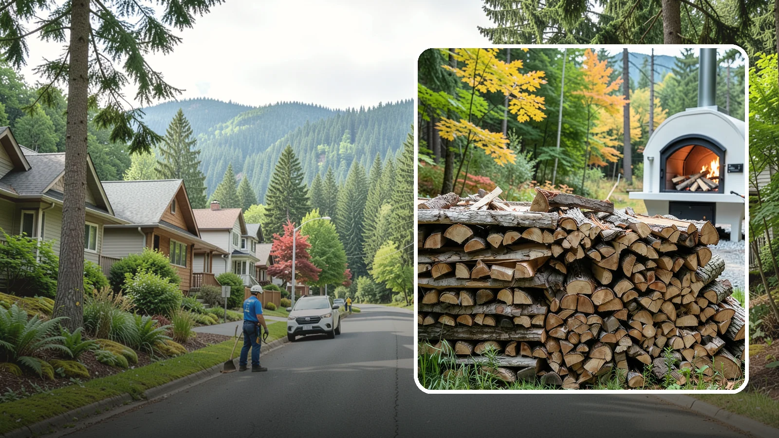 Pizza Oven Firewood in Darrington, Snohomish County, WA - Firewood cut short and split thin to fit compact pizza oven chambers and reach cooking heat fast.
