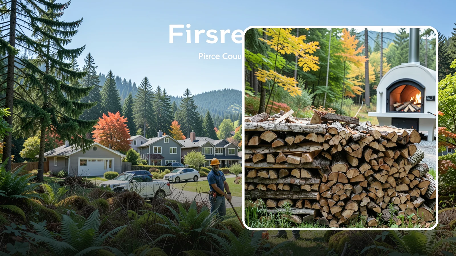 Pizza Oven Firewood in Fircrest, Pierce County, WA - Firewood cut short and split thin to fit compact pizza oven chambers and reach cooking heat fast.