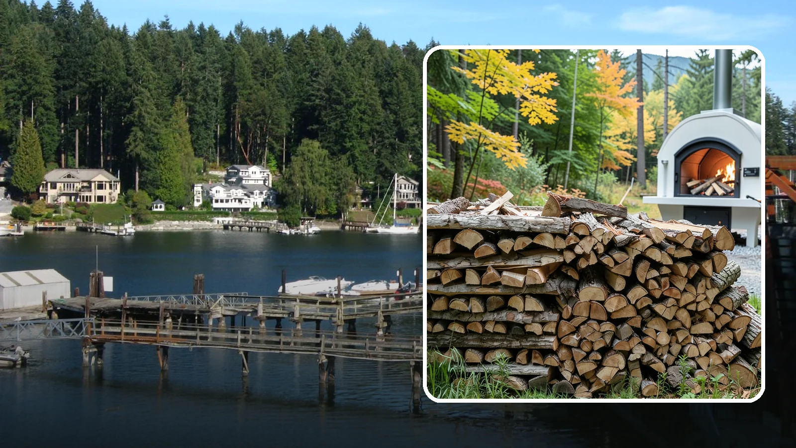 Pizza Oven Firewood in Gig Harbor, Pierce County, WA - Firewood cut short and split thin to fit compact pizza oven chambers and reach cooking heat fast.