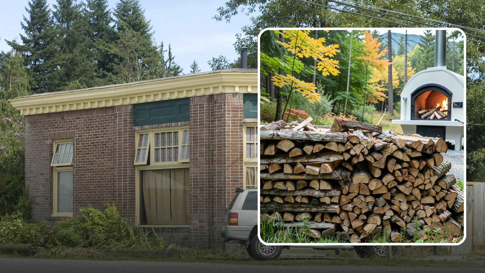 Pizza Oven Firewood in Hamilton, Skagit County, WA - Firewood cut short and split thin to fit compact pizza oven chambers and reach cooking heat fast.