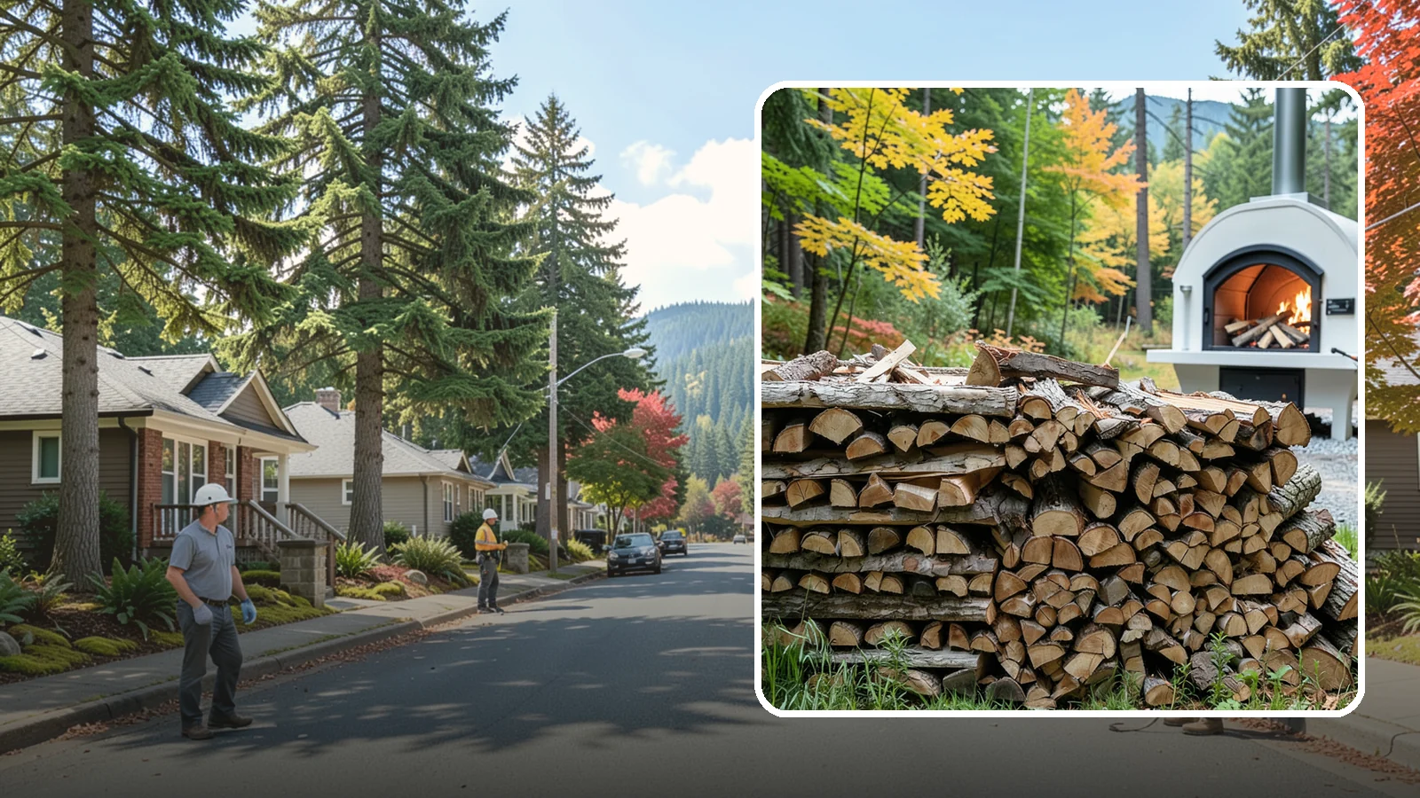 Pizza Oven Firewood in Hunts Point, King County, WA - Firewood cut short and split thin to fit compact pizza oven chambers and reach cooking heat fast.