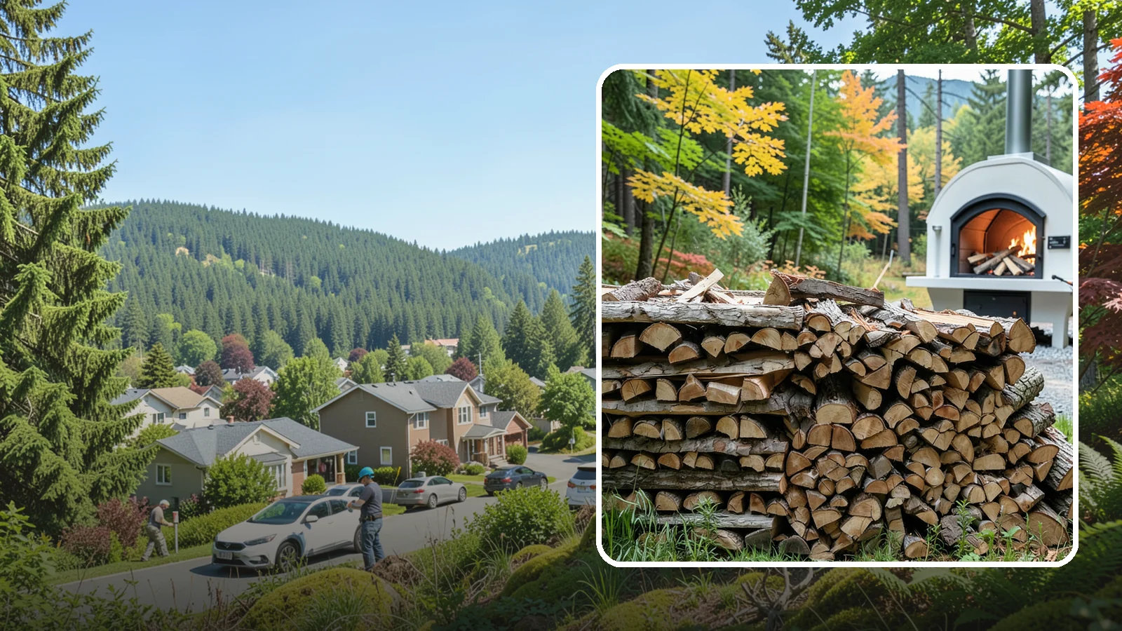Pizza Oven Firewood in Index, Snohomish County, WA - Firewood cut short and split thin to fit compact pizza oven chambers and reach cooking heat fast.