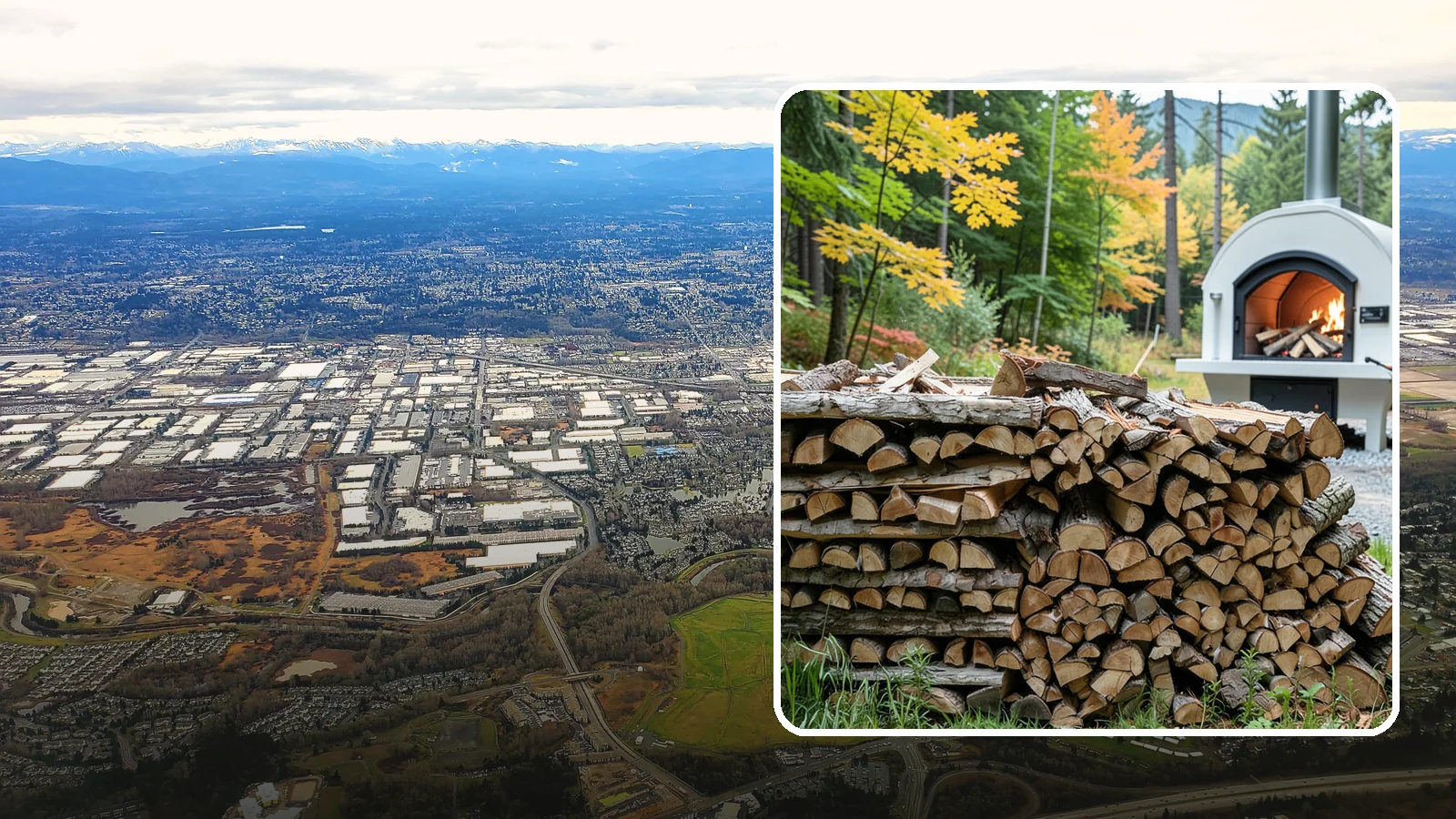 Pizza Oven Firewood in Kent, King County, WA - Firewood cut short and split thin to fit compact pizza oven chambers and reach cooking heat fast.